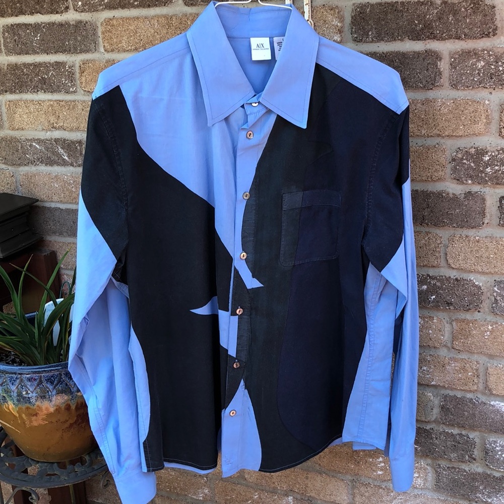 A/X ARMANI EXCHANGE BUTTON DOWN MENS SHIRT